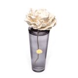 MİSSİ 400 ml Konik Cam Şişe Seramik Taş Dekorlu Bambu Çubuklu Black Orchid Oda Kokusu