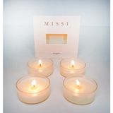 MİSSİ 4LÜ DARK AMBER KOKULU BİTKİSEL TEALIGHT MUM SETİ