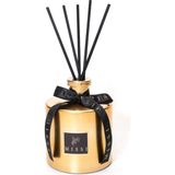 Missi 500 ml Parlak Gold Silindir Cam Şişe Black Vanilya Oda Kokusu