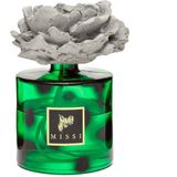 Missi 500 ml Yeşil Leopar Desenli Cam Şişe Seramik Taşlı Black Vanilya Oda Kokusu