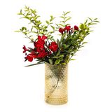 MİSSİ Amber Diamond Cam Vazo/Mumluk (17 cm)