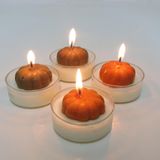 MİSSİ BALKABAĞI KABARTMALI 4 ADET MAXI TEALIGHT MUM SETİ