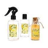 MİSSİ Botanical Lemon Kokulu Banyo Hediye Seti (Oda Spreyi,Kolonya,Banyo Tuzu)