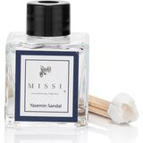 Missi Kare Şişe Yasemin Sandal Bambu Çubuklu Oda Kokusu 50 ml - Çiçek
