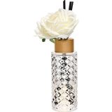 Missi Kristal Gül Serisi- Şeffaf Cam/ Gold Kapak/ Velvet Bloom Oda Kokusu - 1