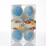 MİSSİ MARİN 6LI DEKORLU OCEAN KOKULU MAVİ TEALIGHT MUM SETİ