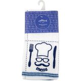 Missi Mavi Nakışlı Mutfak Havlusu 30x45 cm - Çiçek