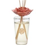 Missi Parlak Sırlı Pembe Seramik Gül Detaylı Çubuklu Oda Kokusu 400 Ml-Garden Rose&pudra - 1