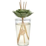 Missi Parlak Sırlı Yeşil Seramik Gül Detaylı Çubuklu Oda Kokusu 400 Ml-White Jasmine - 1