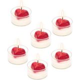 Missi Sevgililer Günü 6lı Kalp Kabartmalı Rosewood Kokulu Tealight Mum Seti - 1 - Ekru