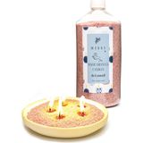 MİSSİ Yaratıcı İnci Tozu Black Vanilya Kokulu Taba Renk Mum (30 adet fitil ile birlikte)-400 gr