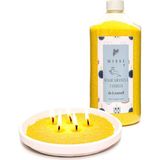 Missi Yaratıcı Ini Tozu White Jasmin Kokulu Sarı Renk Mum (30 Adet Fitil ile BIRLIKTE)-400 gr - Çok Renkli - 1