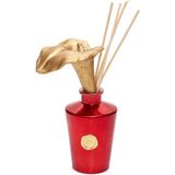 Missi Yılbaşı 130 ml Kırmızı Golden Glow Gala Çiçek Taş Çubuklu Black Vanilya Oda Kokusu - 1 Adet