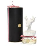 MİSSİ Yılbaşı 150 ml Geyik Seramik Taşlı Apple& Cinnamon Oda Kokusu (Dekoratif Hediye Sıvama Kutulu)