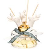 Missi Yılbaşı 150 ml Seramik Geyik Taşlı Bambu Çubuklu Spice Orange Oda Kokusu - Ekru - 1 Adet