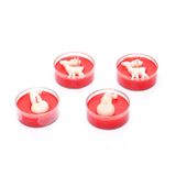MİSSİ Yılbaşı 4lü Spice Orange Kokulu Kırmızı Kardanadam ve Geyik Temalı Tealight Mum Seti