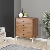 Missia Mobilya Torino Şifonyer Ceviz Renk Modern Tasarım 4 Çekmeceli 73x81x40 cm