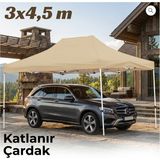 Missidea 3×4,5 Makaslı Katlanır Çardak Krem - 3x4,5
