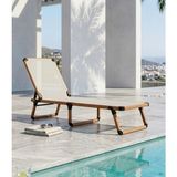 Missidea Alüminyum Katlanır ve Taşınır Şezlong Teak+Antrasit
