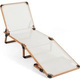 Missidea Alüminyum Katlanır ve Taşınır Şezlong Teak+Latte - Bej