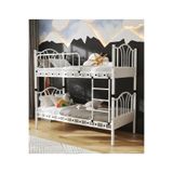 MISSIDEA Bella Vintage Esintili Lüks Metal Ranza Beyaz 90X200
