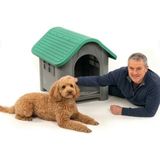 Missidea Brave Paws Plastik Köpek Kulübesi 85x71x66 cm Yeşil