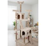 Missidea Cat City Yeni Rezidans Kedi Oyun Evi ve Tırmalama Bej