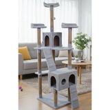 Missidea Cat City Yeni Rezidans Kedi Oyun Evi ve Tırmalama Gri