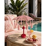 Missidea Dantel Soft Pink Bohem Dekoratif Şemsiye Lambası Pembe