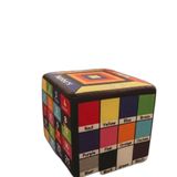 Missidea İngilizce Eğitici Küp Minder – 33x33 cm | Çocuklar İçin İnteraktif Dil Gelişim Pufu