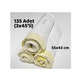 Missidea Otomatik Kedi Tuvaleti Uyumlu Büzgülü Atık Poşeti 135 Adet (3x45'li) 55x43 Cm Dayanıklı Yedek Çöp Torbası