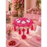Missidea Vintage Pink Bohem Dekoratif Şemsiye Lambası Pembe