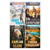 Mission Survival Serisi 4 Kitap Set - Kurt Yolu - Çöl Akrepleri - Kaplan İzleri - Timsah Pençeleri - Bear Grylls