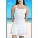 missmaral Beyaz Mykonos Şortlu Etek Havuz-deniz Spor Ve Günlük Kullanım Skirt With Shorts 4101