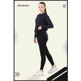 missmaral Kadın Eşofman Takım Spor Tunik & Slim Fit Tayt Dalgıç Kumaş Sports And Casual Lacivert 3060