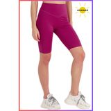 missmaral Kadın Yüksek Bel Toparlayıcı Kısa Spor Tayt Biker Şort Basics Casual & Comfort Mürdüm 1070