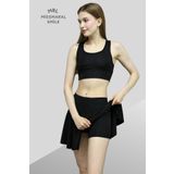 missmaral Siyah Şort Etek 2 Katmanlı Spor Etek Havuz-deniz-günlük Tennis Skirt 110103