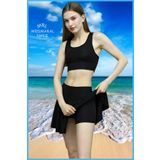 missmaral Siyah Yüksek Bel Plaj Giyim Şortlu Etek Skirt With Shorts Beach Wear & Tennis