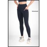 missmaral Yüksek Bel Toparlayıcı Çift Cepli Spor Tayt / Leggings Shades Lacivert / Navy Blue 1057