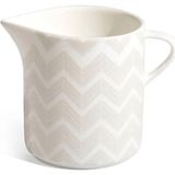 Missoni Home Beyaz Gri Zik Zak Porselen Sütlük - Beyaz - Gri - Standart