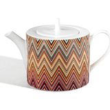 Missoni Home Zikzak Desenli Porselen Demlik - Bej - Kahve - Standart