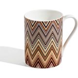 Missoni Home Zikzak Desenli Porselen Kupa - Bej - Kahve - Standart