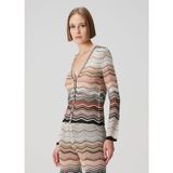 Missoni Kırmızı Bej Payetli Desenli Hırka - Kırmızı - Bej - 38