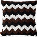 Missoni Riccio Zigzag Buklet Yastık, Italyan Tasarımı - 40 x 40 cm - Kahverengi
