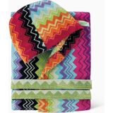 Missoni Unisex Giacomo Kapşonlu Bornoz, Pamuklu Kadife, Zikzak Desenli & Konforlu - Çok Renkli