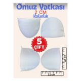 MissPuL Vatka Omuz Ve Ceket Vatkası Topuk Ve Ayakkabı Vatkası 2 Cm Beyaz 5 Çift