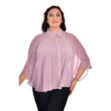 missrose Kadın Büyük Beden İç Adlet Sandy Kumaş Dışı Şifon Taş Dizaynlı İncili 2 Lİ Takım Gömlek FUŞYA 46