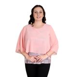 missrose Kadın Büyük Beden Sandy Kumaş Şifon Kol Dijital Baskılı Bluz SOMON 50