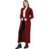 Missruba Kadın Bordo Fitilli Uzun Hırka - FH0001 - Standart