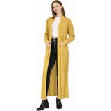 Missruba Kadın Hardal Sarısı Fitilli Uzun Hırka - FH0001 - Standart